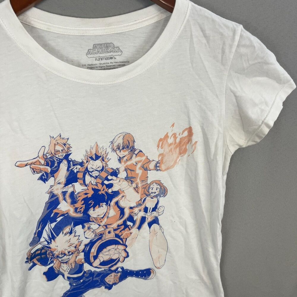 My Hero Academia Women’s T-Shirt Size Small Anime Graphic Tee Funimation White‎
